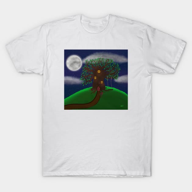 Tree house on a Hill T-Shirt by Raghni.C 